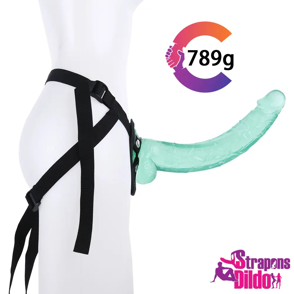 13.38in Realistic Curved Big Strap On Dildo Curved Throat Sex Toy - Strap ons Dildo