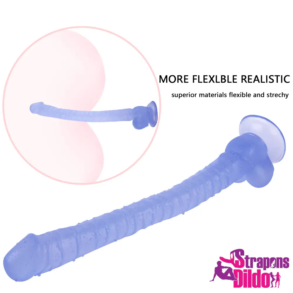 16.14in Lifelike Long Big Strap On Dildo For Anus Vagina Stimulation - Strap ons Dildo