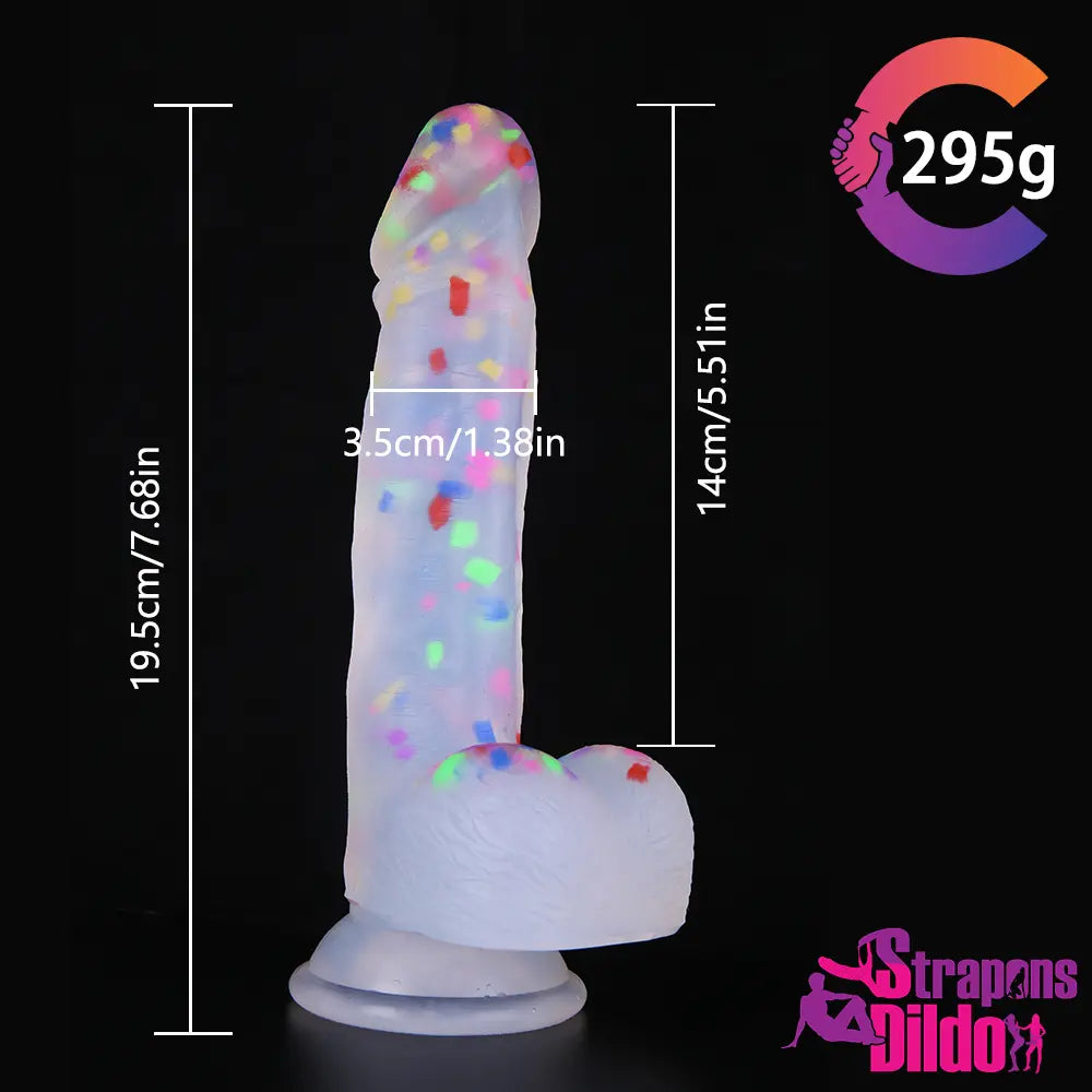 7.68in Lifelike Silicone Strap On Dildo For Female Vagina Anus - Strap ons Dildo