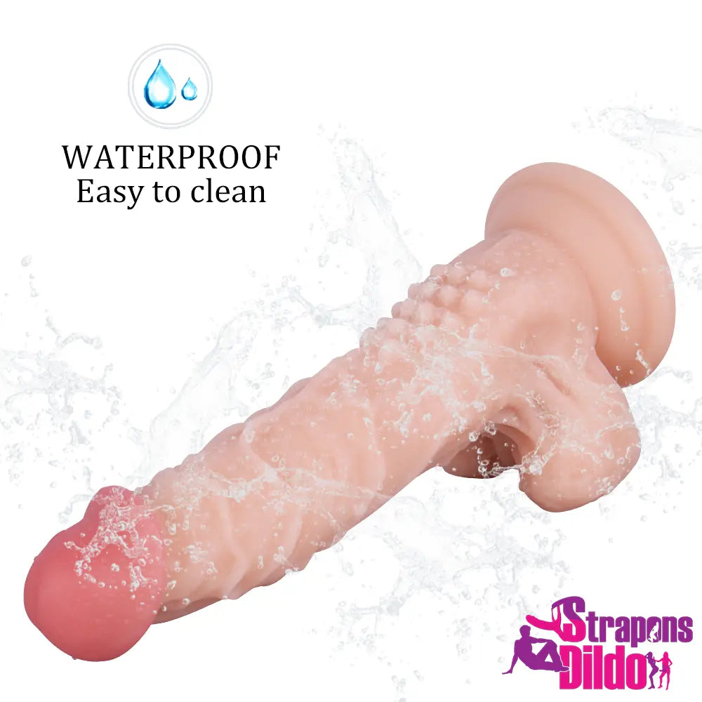 7.87in Realistic Skin Feeling Strap On Dildo G Spot Adult Sex Toy - Strap ons Dildo