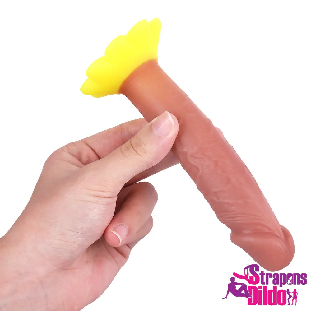 5.9in Real Feeling Soft Small Strap On Dildo With Sucker Cup Love Toy - Strap ons Dildo