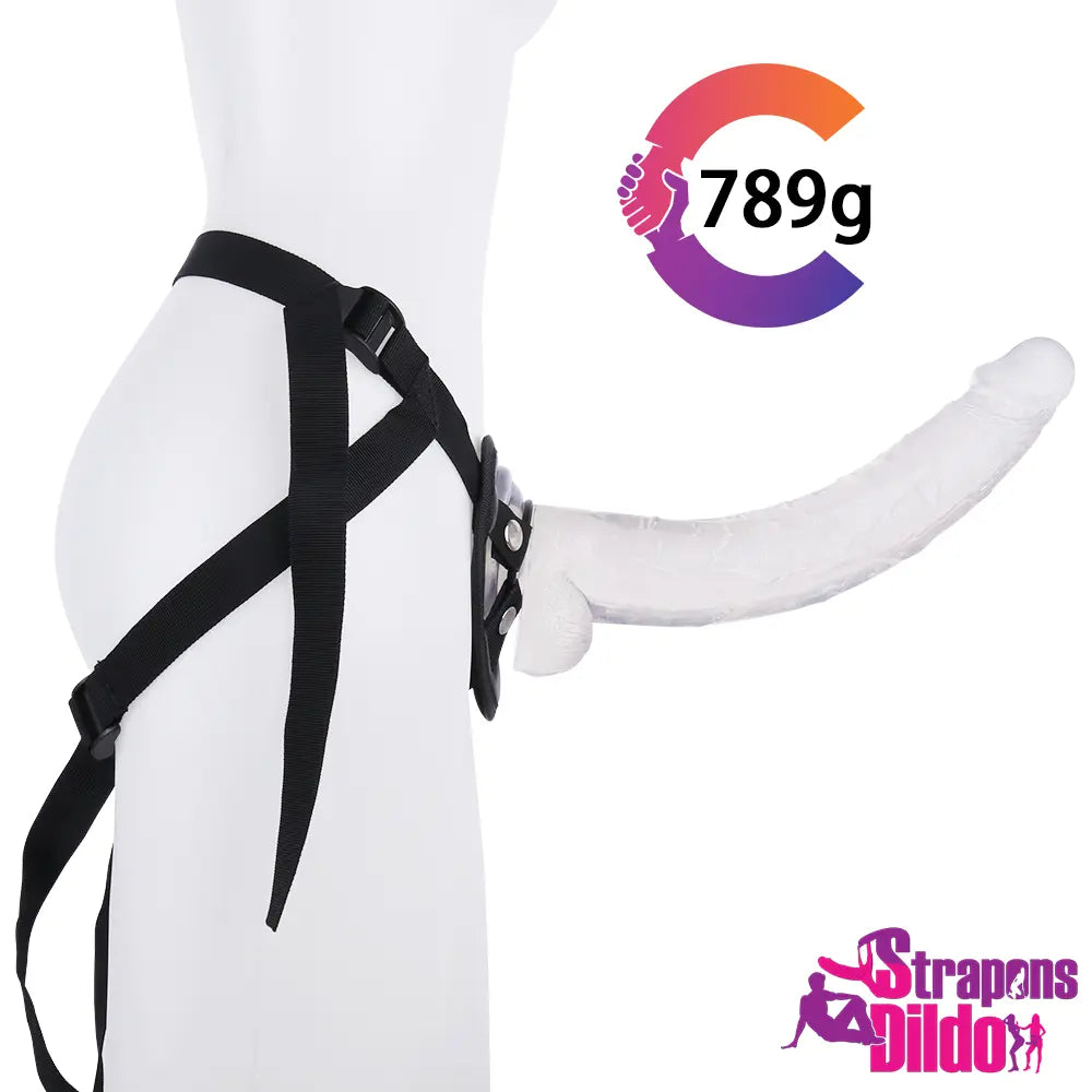 13.38in Realistic Curved Big Strap On Dildo Curved Throat Sex Toy - Strap ons Dildo