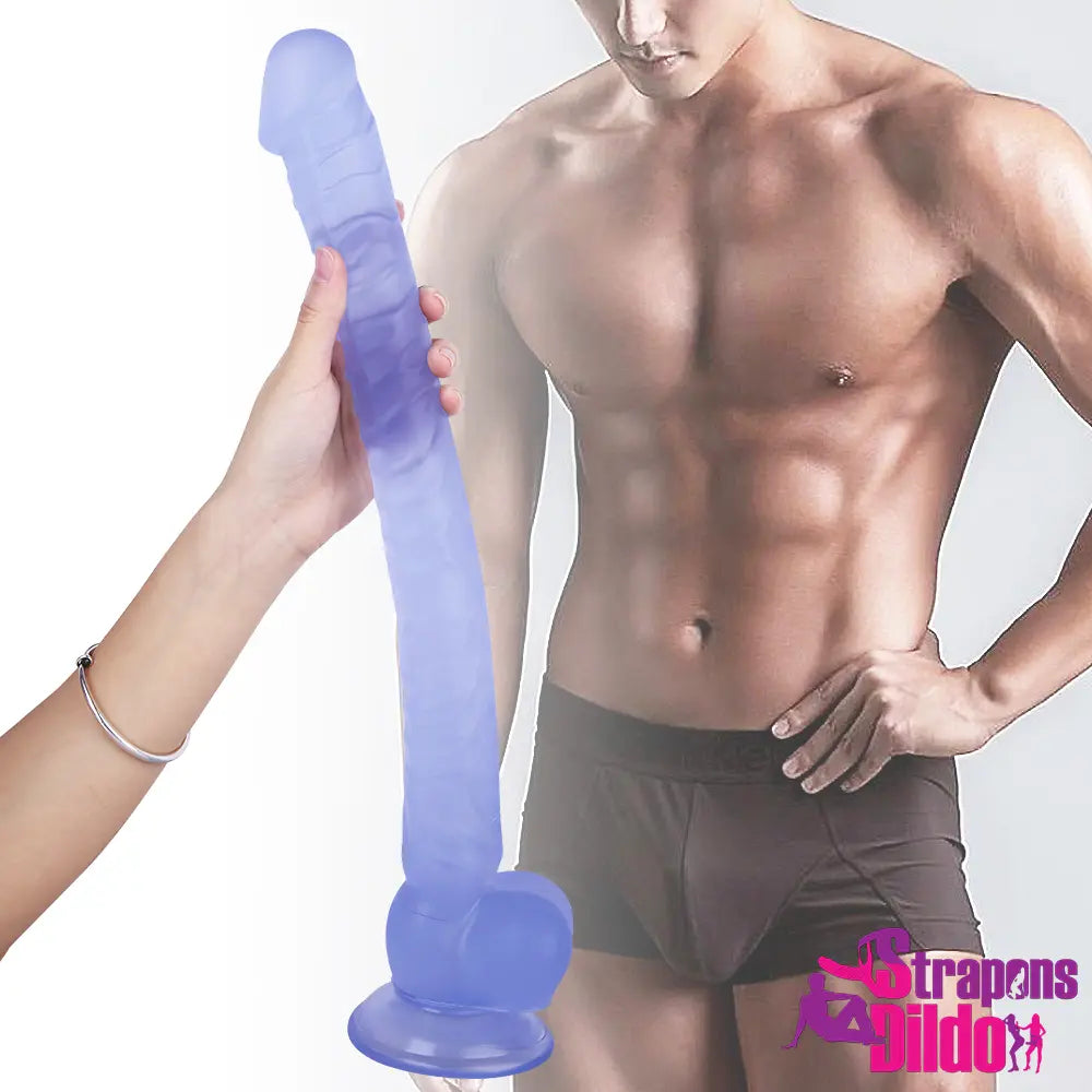 16.14in Lifelike Long Big Strap On Dildo For Anus Vagina Stimulation - Strap ons Dildo