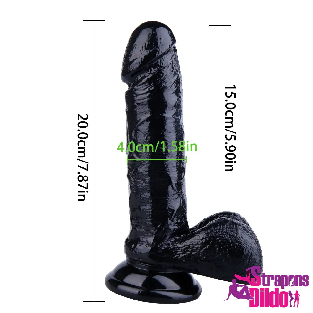 7.87in Realistic Flesh Feeling Strap On Dildo With Removable Vac-U-Lock - Strap ons Dildo