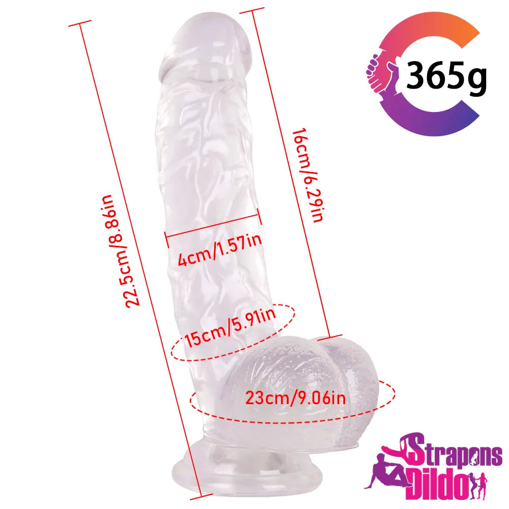 8.86in Realistic Big Strap On Dildo Anal Vaginal Sex Toy For Females - Strap ons Dildo