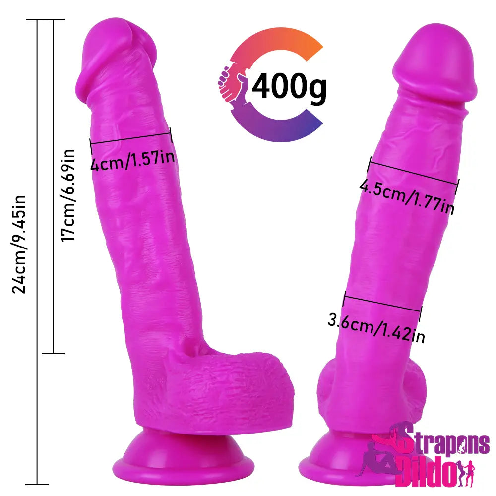 9.45in Lifelike Silicone Big Strap On Dildo For Female Vagina - Strap ons Dildo