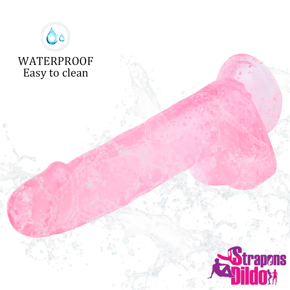 7.87in Realistic Flesh Feeling Strap On Dildo For Women And Men - Strap ons Dildo