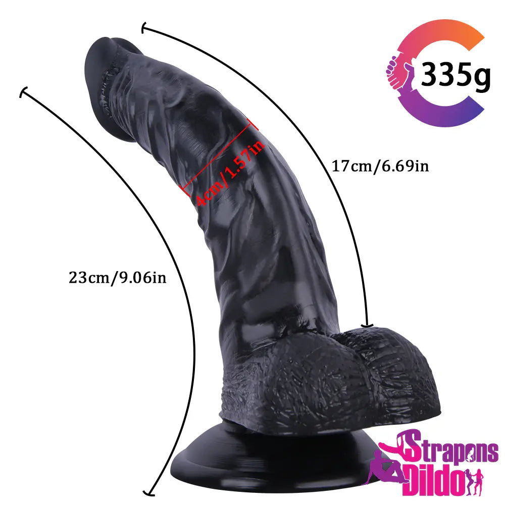 9.06in Curved Realistic Strap On Dildo For Anal For Women Masturbator - Strap ons Dildo