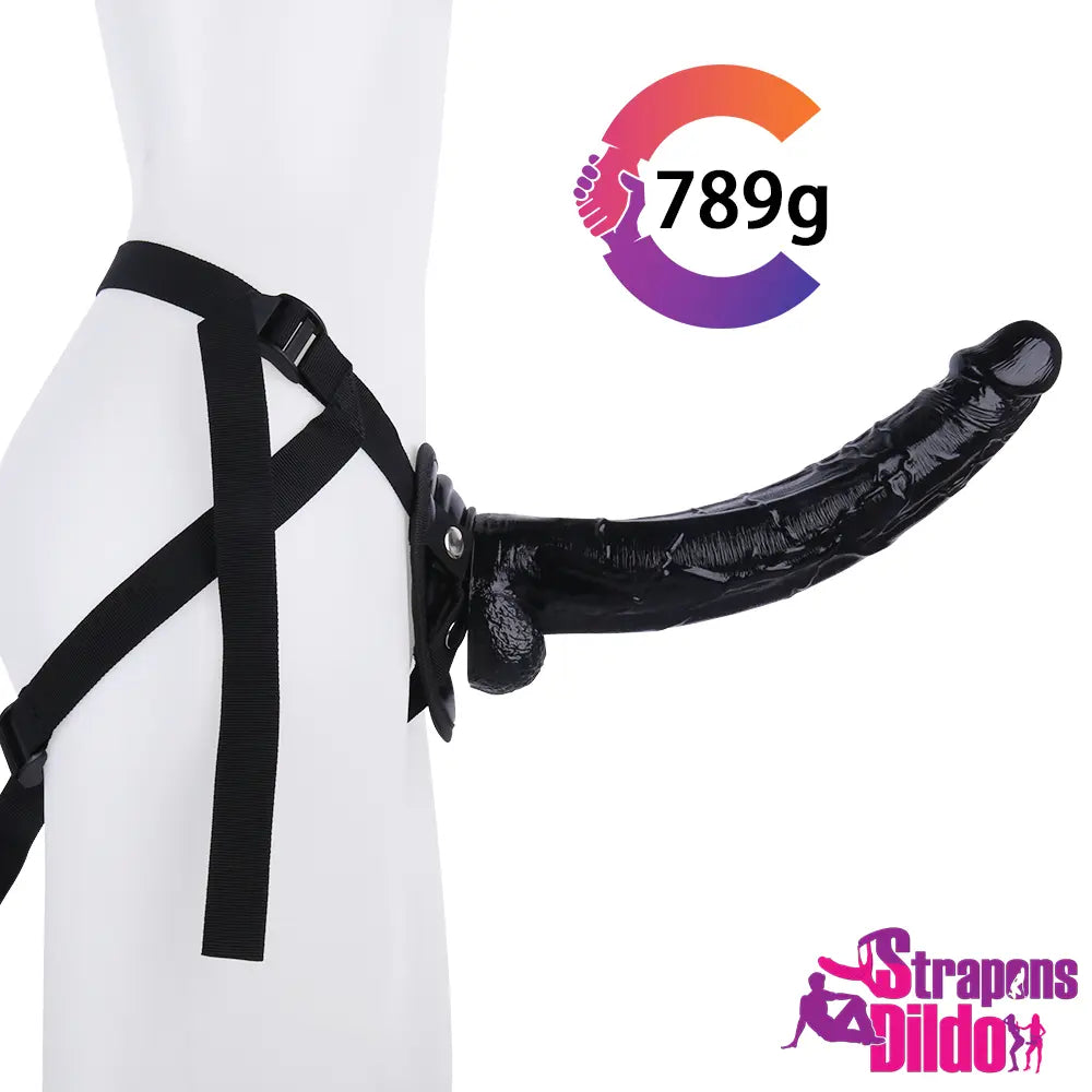 13.38in Realistic Curved Big Strap On Dildo Curved Throat Sex Toy - Strap ons Dildo