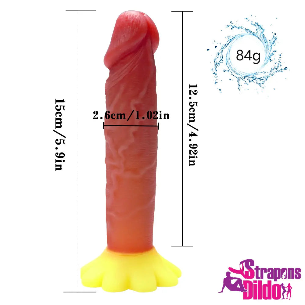 5.9in Real Feeling Soft Small Strap On Dildo With Sucker Cup Love Toy - Strap ons Dildo