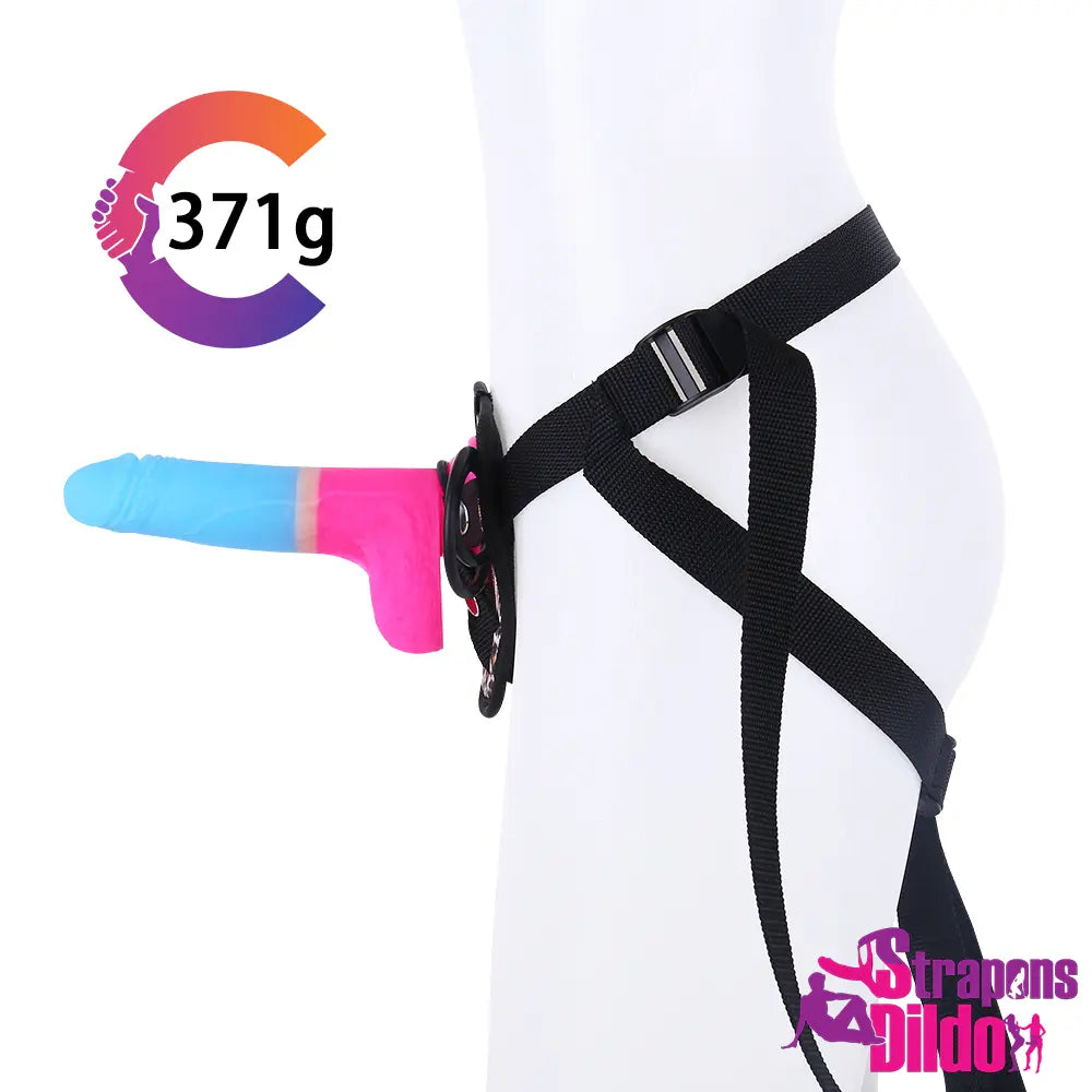 7.09in Colorful Silicone Soft Strap On Dildo For Penis G-spot Simulation - Strap ons Dildo