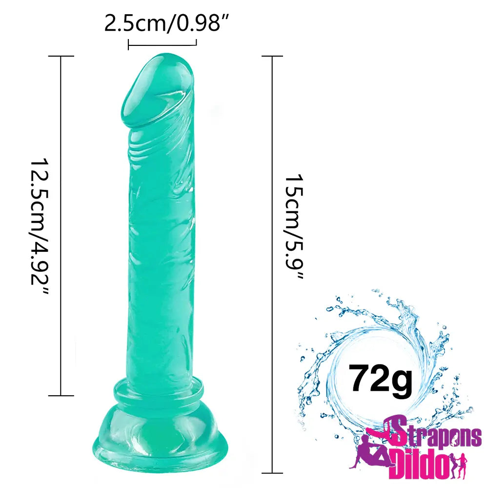 5.9in Realistic Skin Texture Strap on Dildo For Women Men Orgasm - Strap ons Dildo