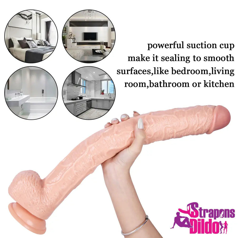 16.93in Lifelike Super Long Strap On Dildo For Women Massage Love Toy - Strap ons Dildo