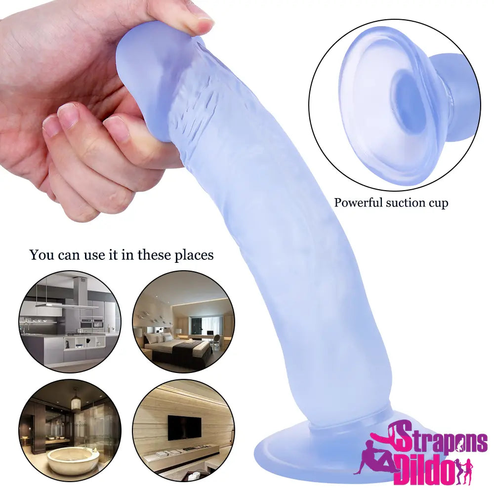 7.87in Real Touching Feeling Strap On Dildo Adult Sex Toy For Vagina - Strap ons Dildo