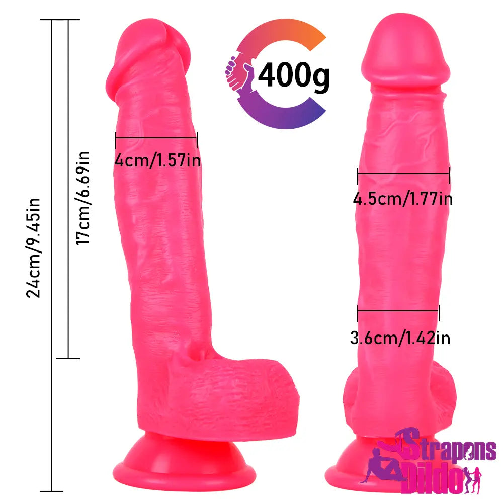 9.45in Lifelike Silicone Big Strap On Dildo For Female Vagina - Strap ons Dildo