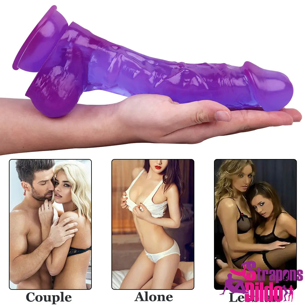 9.45in Realistic Strap On Dildo Real Skin Adult Sex Toy For Anus - Strap ons Dildo