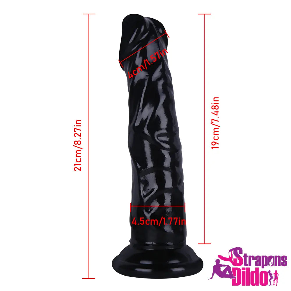 8.27in Realistic Unisex Real Strap On Dildo For Anal Big Penis Women - Strap ons Dildo