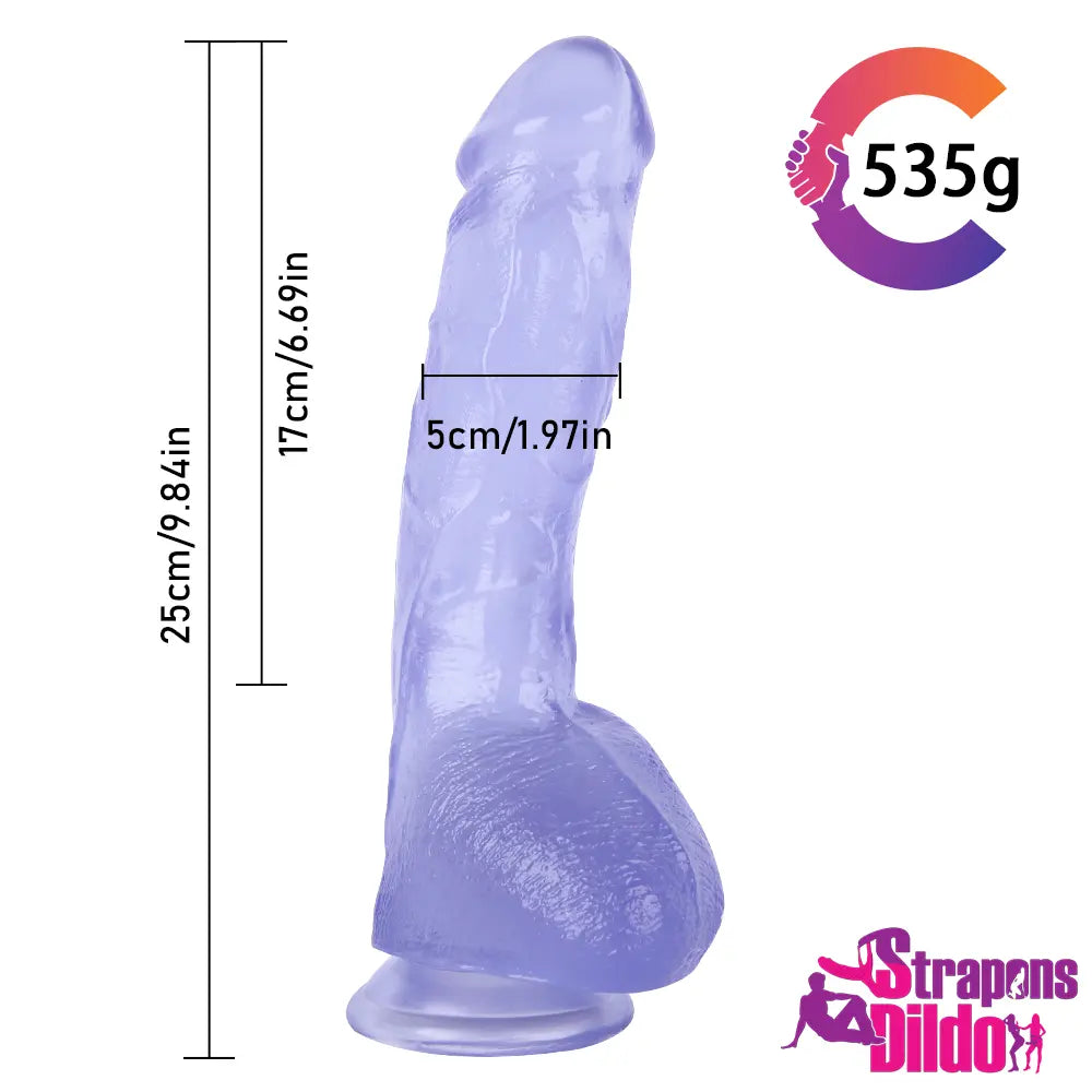 9.84in Realistic Big Strap On Dildo Dick Cock Dong Adult Sex Toy - Strap ons Dildo