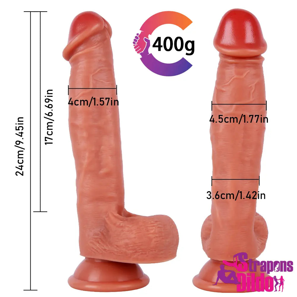 9.45in Lifelike Silicone Big Strap On Dildo For Female Vagina - Strap ons Dildo