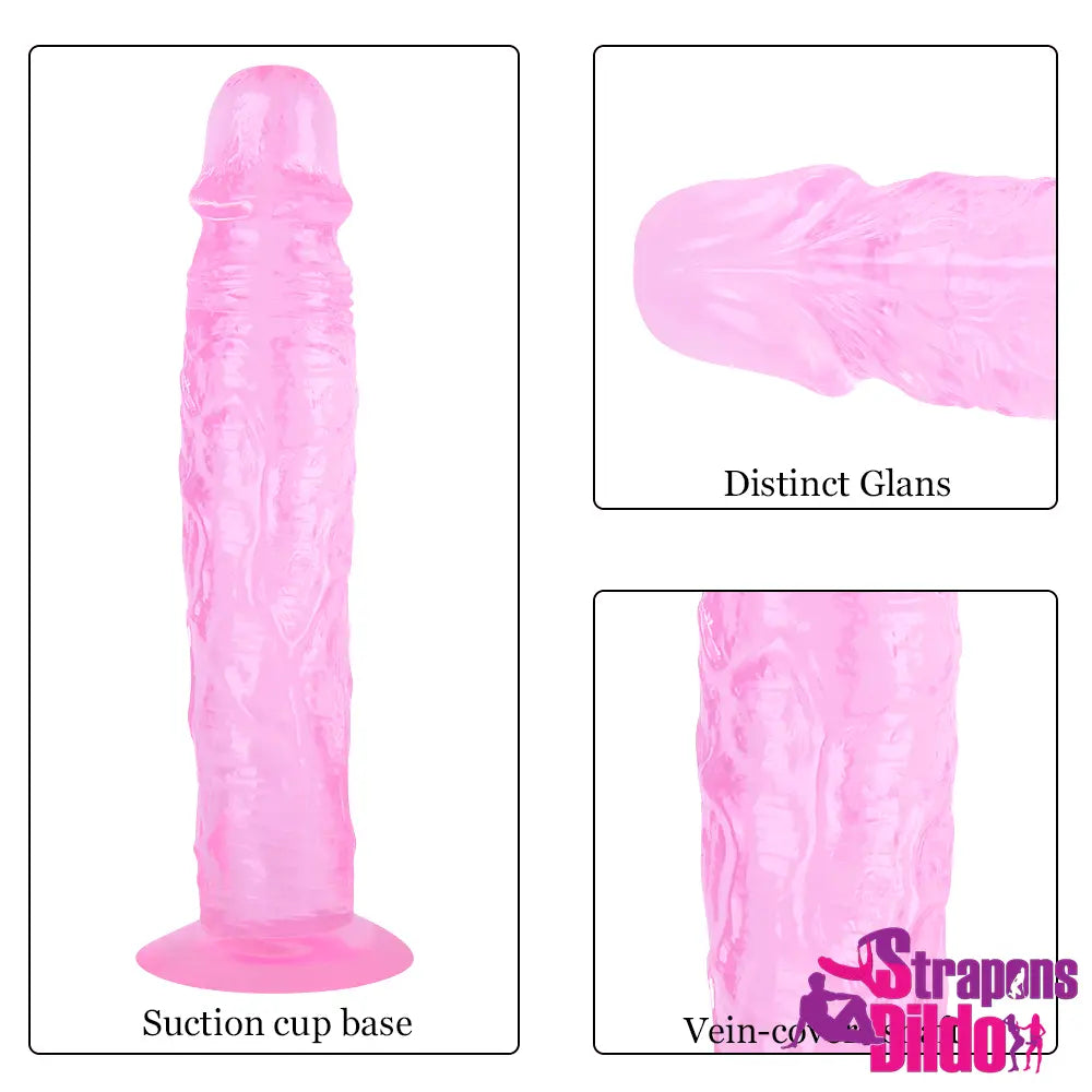 7.87in Realistic Strap On Dildo Penis Sex Toy For Women Lesbian - Strap ons Dildo