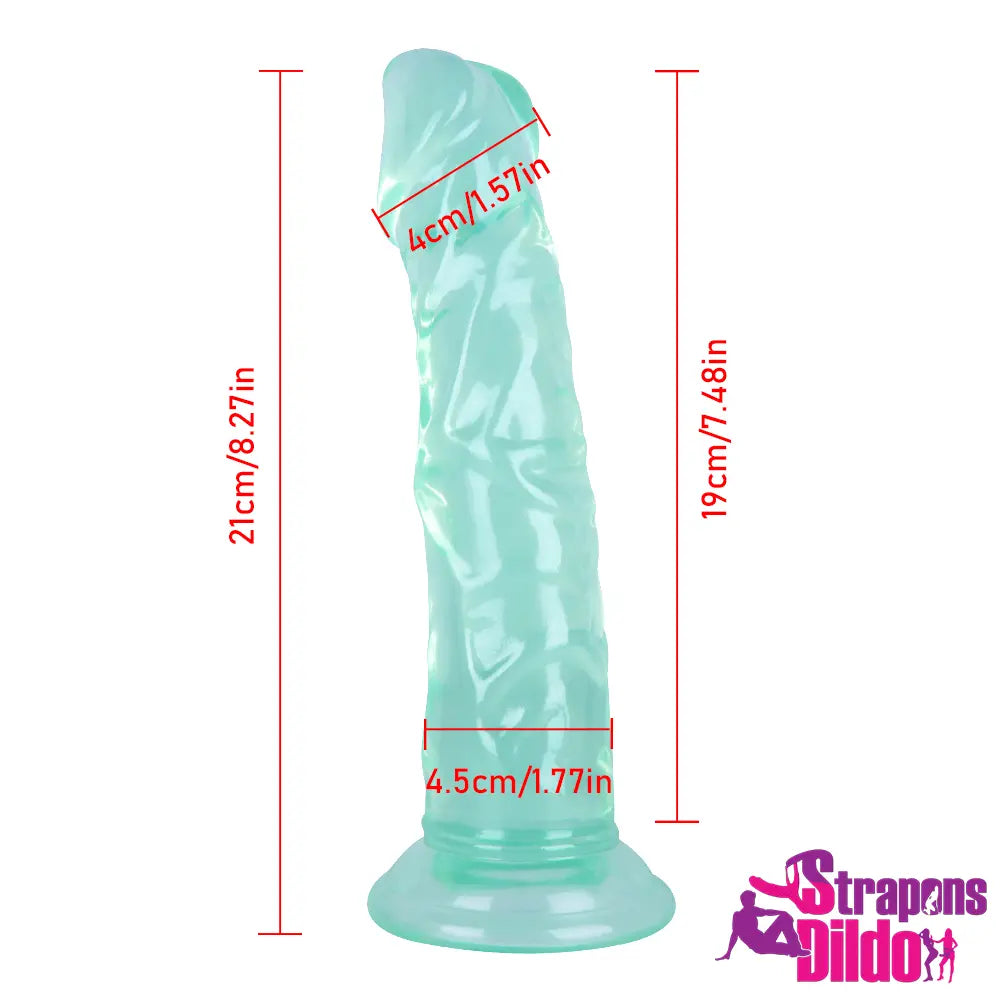 8.27in Realistic Unisex Real Strap On Dildo For Anal Big Penis Women - Strap ons Dildo