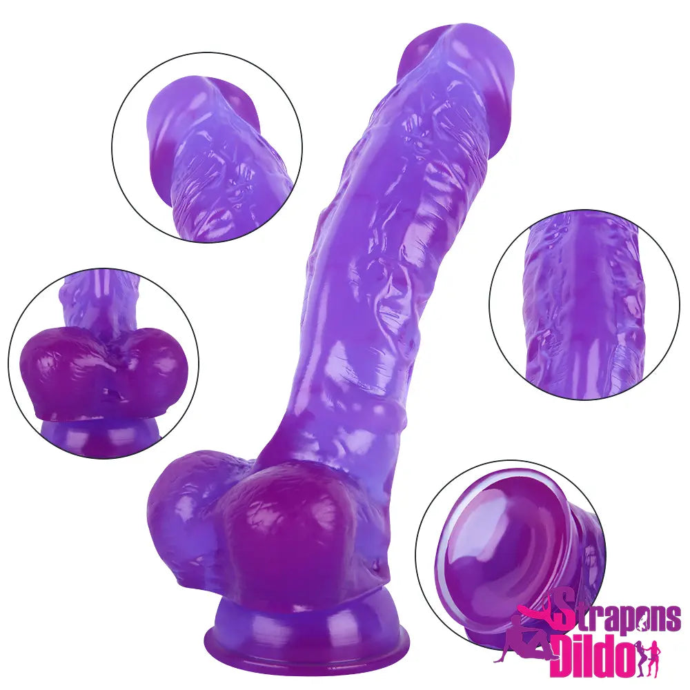 9.45in Realistic Strap On Dildo Real Skin Adult Sex Toy For Anus - Strap ons Dildo