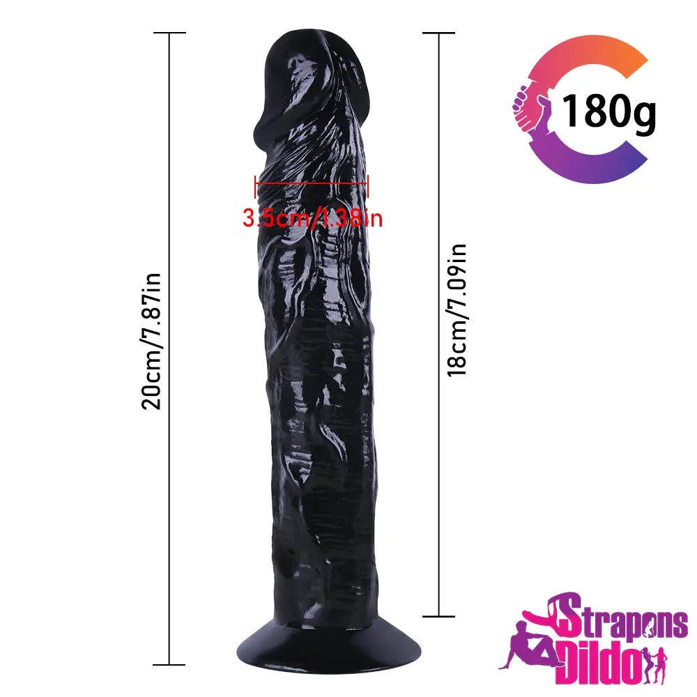 7.87in Realistic Strap On Dildo Penis Sex Toy For Women Lesbian - Strap ons Dildo