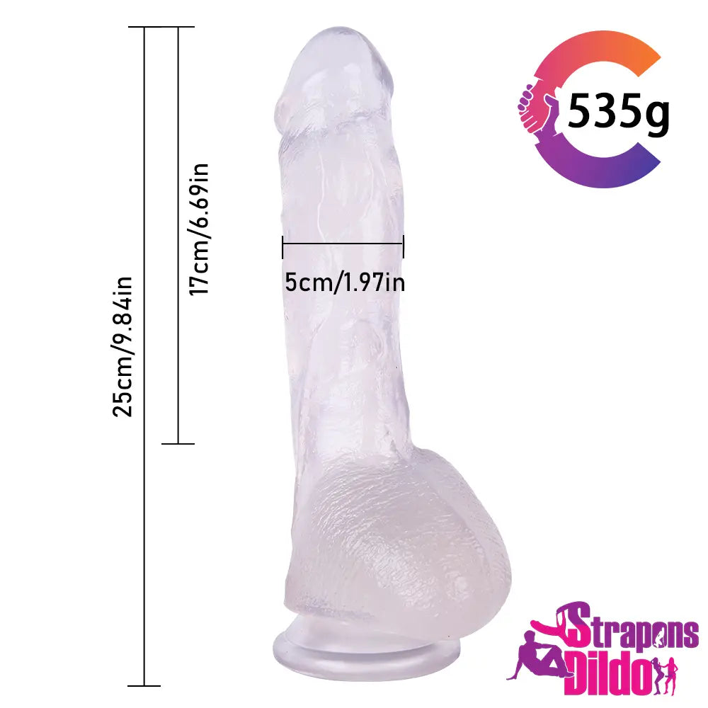 9.84in Realistic Big Strap On Dildo Dick Cock Dong Adult Sex Toy - Strap ons Dildo