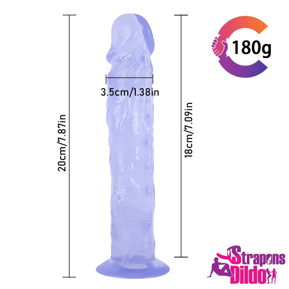 7.87in Realistic Strap On Dildo Penis Sex Toy For Women Lesbian - Strap ons Dildo