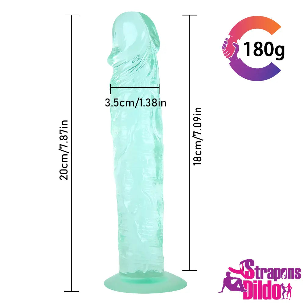 7.87in Realistic Strap On Dildo Penis Sex Toy For Women Lesbian - Strap ons Dildo