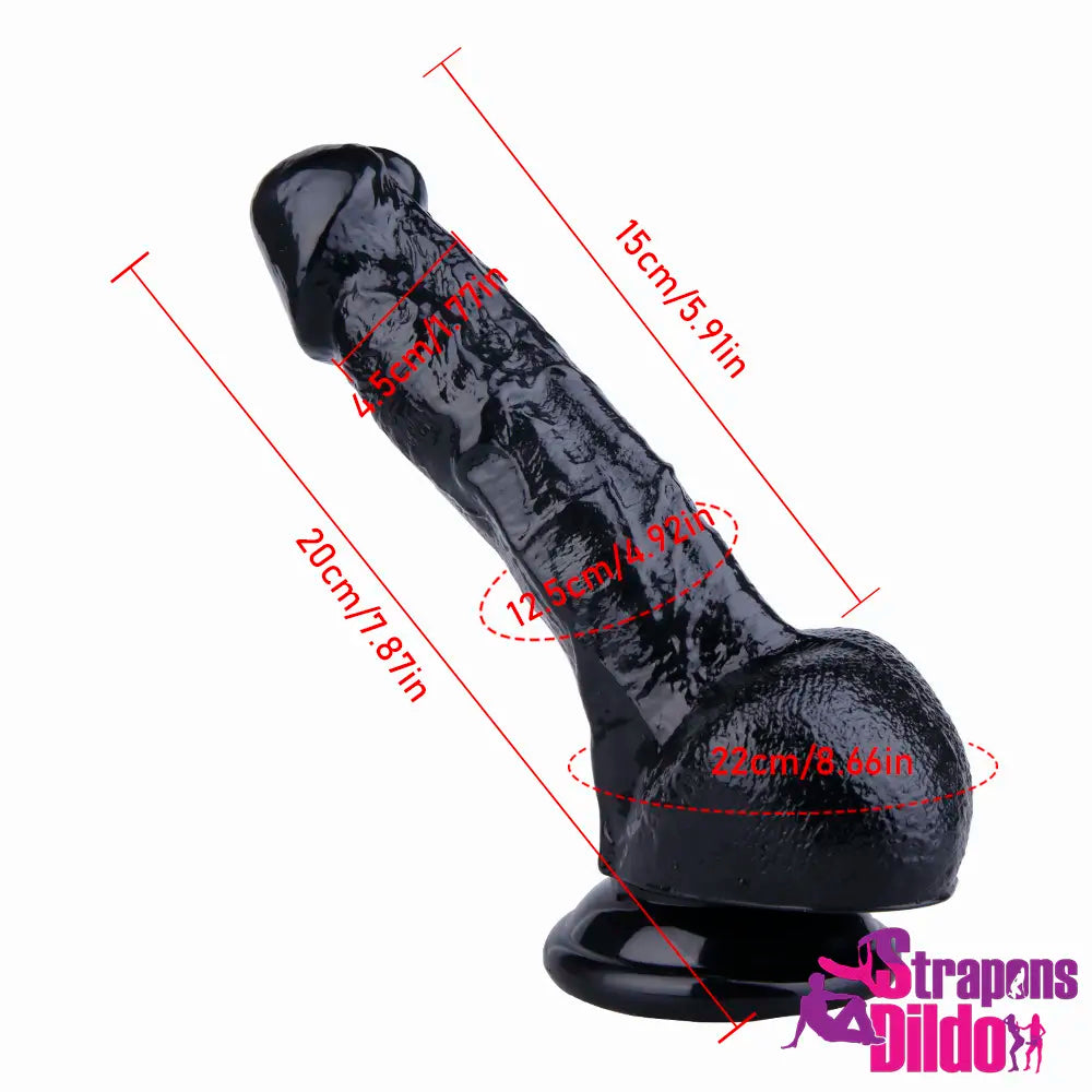 7.87in Realistic Curved Strap On Dildo For Women Sex Toy Dong Penis - Strap ons Dildo