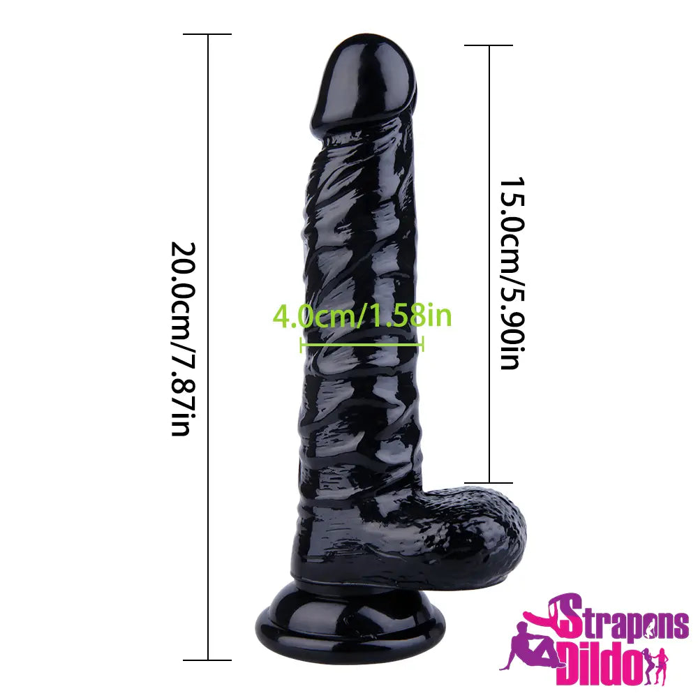 7.87in Real Hands-Free Strap On Dildo For Beginner Couple Gays Women - Strap ons Dildo