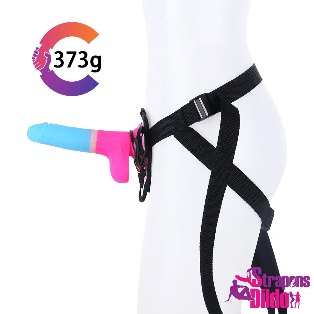 7.09in Colorful Silicone Soft Strap On Dildo For Penis G-spot Simulation - Strap ons Dildo