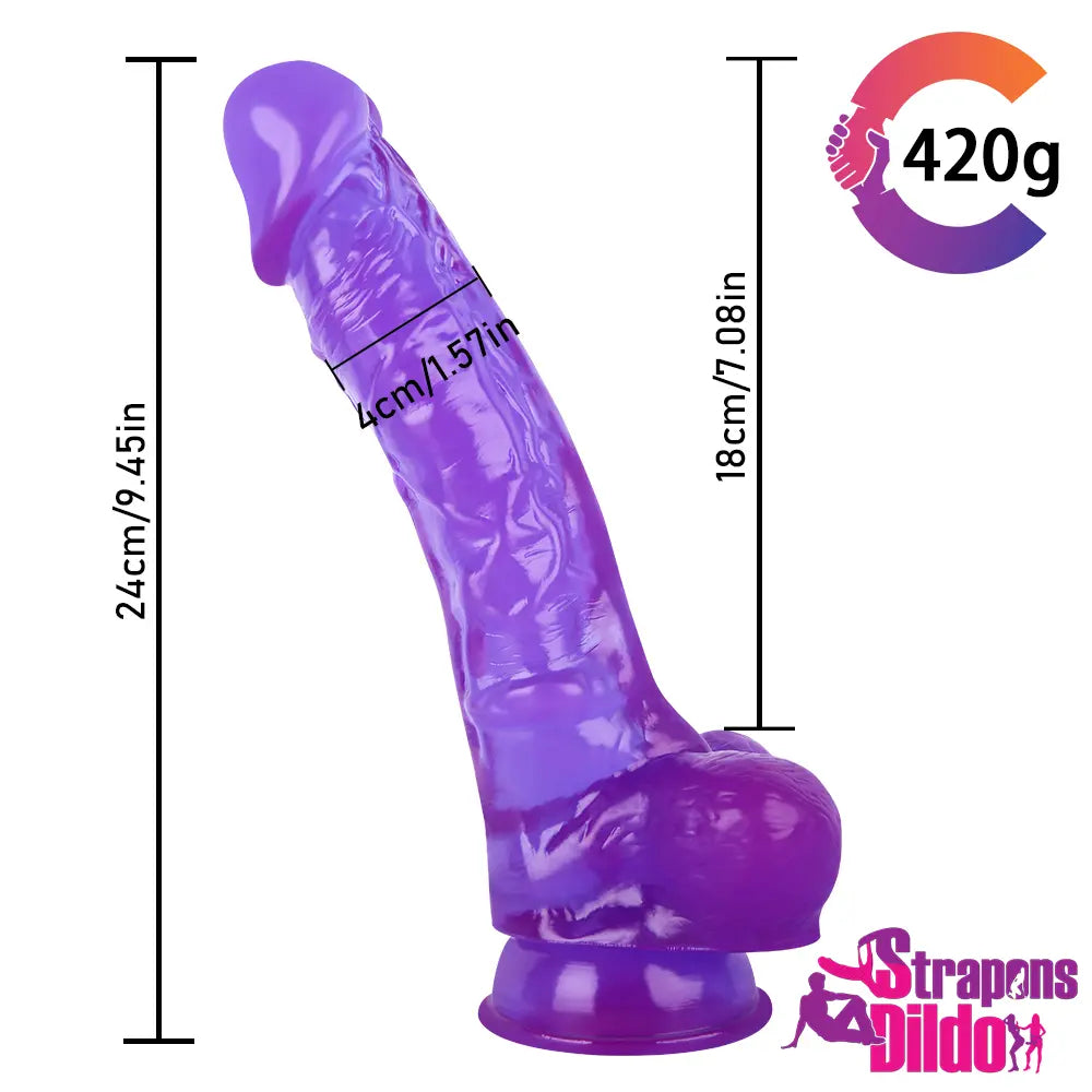 9.45in Realistic Strap On Dildo Real Skin Adult Sex Toy For Anus - Strap ons Dildo