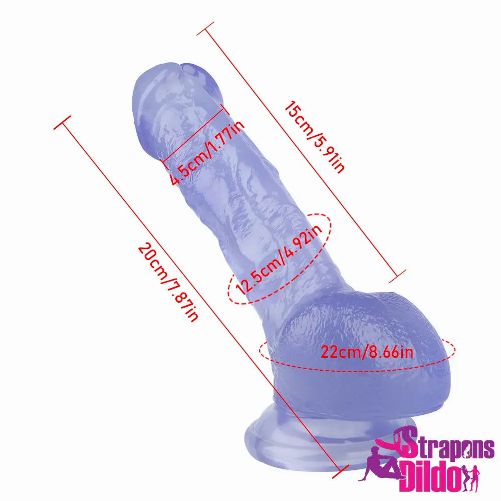 7.87in Realistic Curved Strap On Dildo For Women Sex Toy Dong Penis - Strap ons Dildo