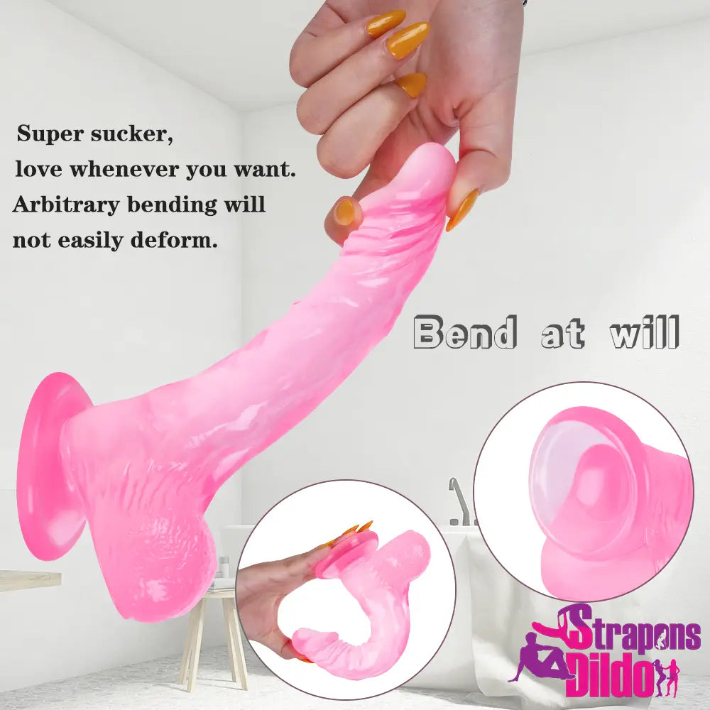 8.27in Real Feeling Big Strap On Dildo For Women Massage Sex Toy - Strap ons Dildo