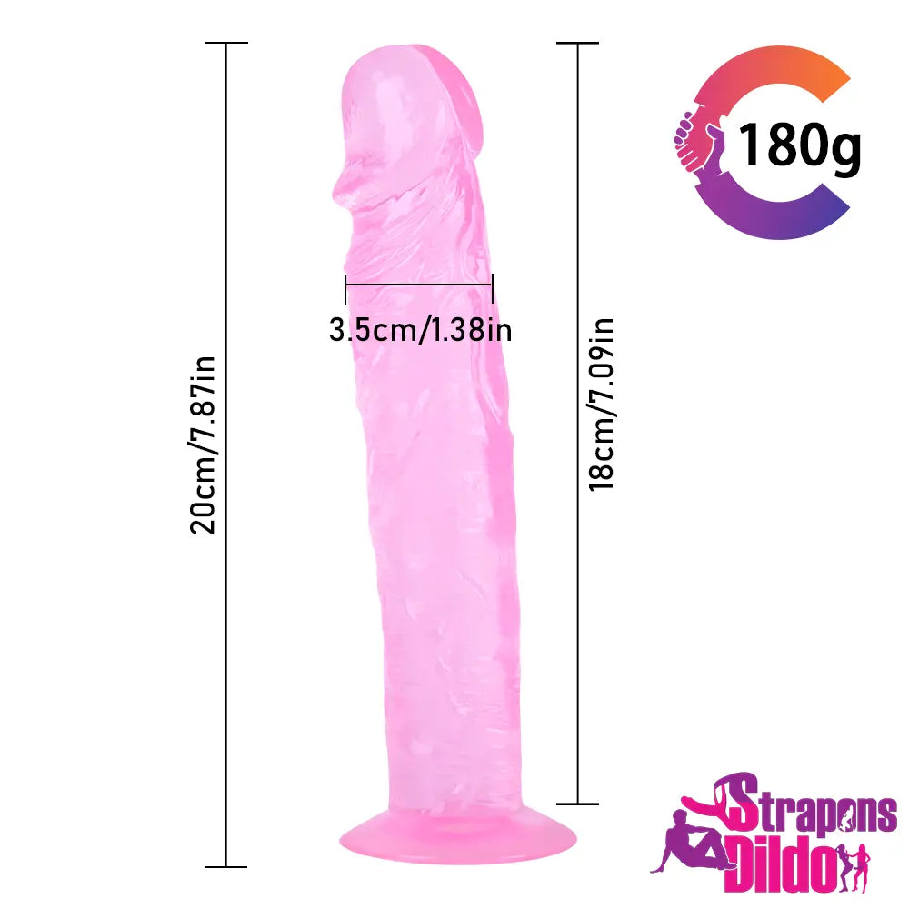 7.87in Realistic Strap On Dildo Penis Sex Toy For Women Lesbian - Strap ons Dildo