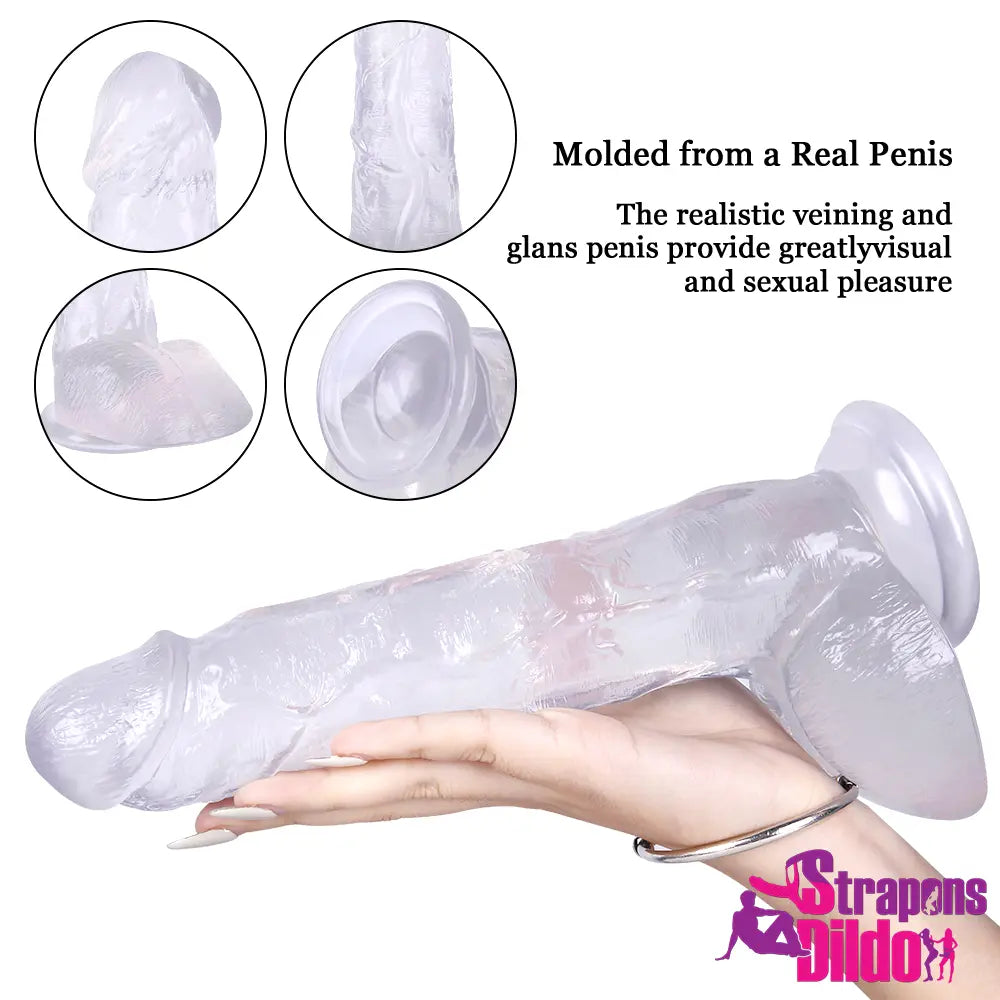 8.27in Lifelike Silicone Big Strap On Dildo For Anal Stimulation - Strap ons Dildo