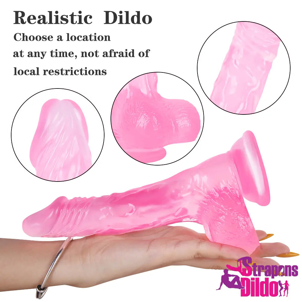 8.27in Real Feeling Big Strap On Dildo For Women Massage Sex Toy - Strap ons Dildo