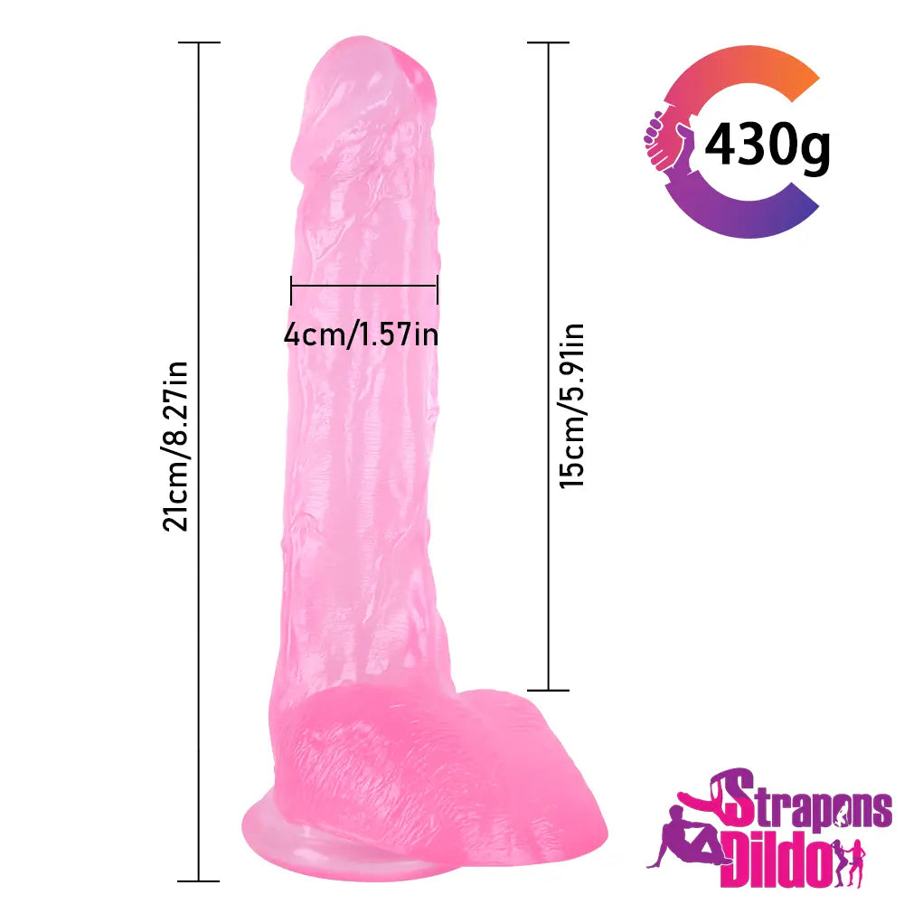 8.27in Lifelike Silicone Big Strap On Dildo For Anal Stimulation - Strap ons Dildo