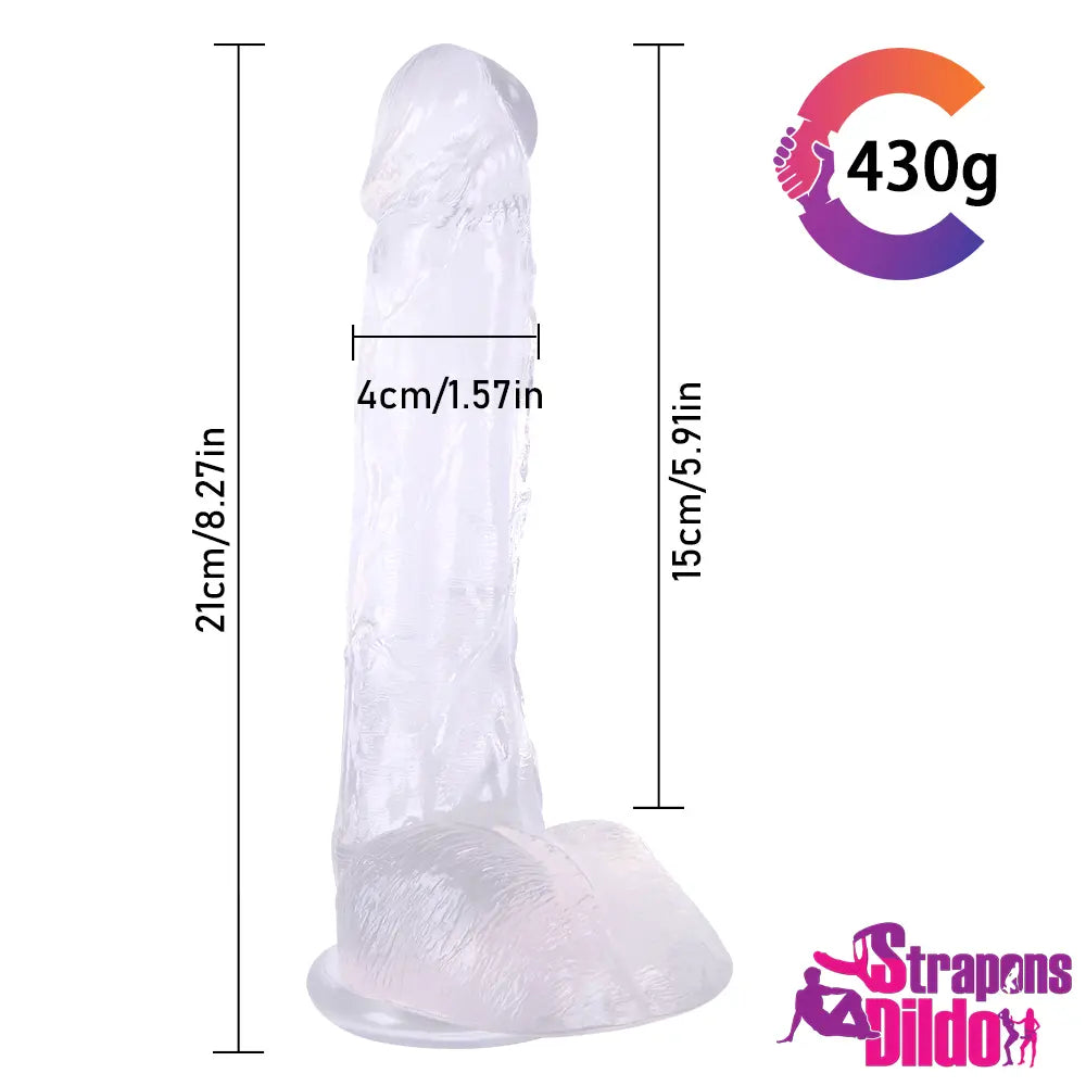 8.27in Lifelike Silicone Big Strap On Dildo For Anal Stimulation - Strap ons Dildo