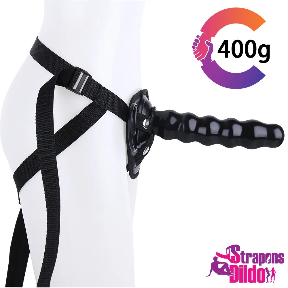 9.05in Strap On Dildo Big Butt Plug With Beads For Female Lesbian - Strap ons Dildo