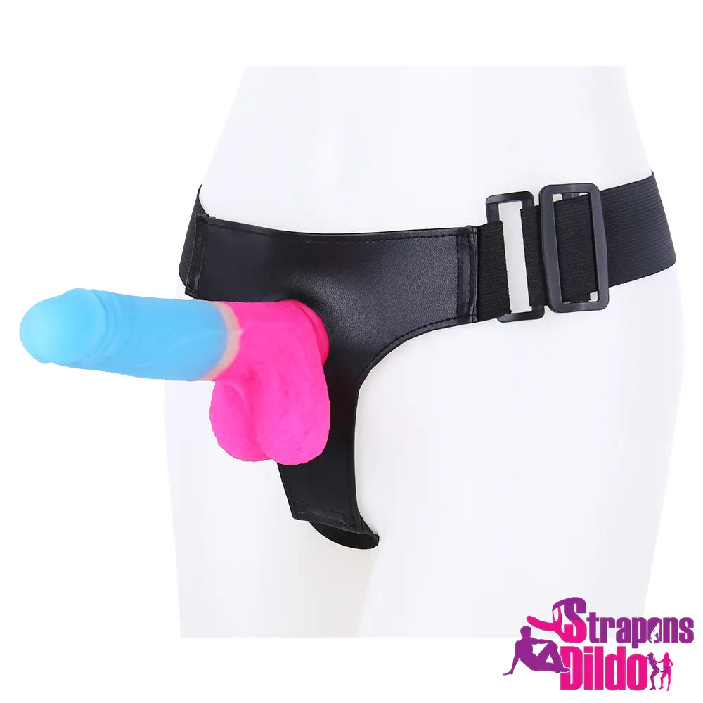 7.09in Colorful Silicone Soft Strap On Dildo For Penis G-spot Simulation