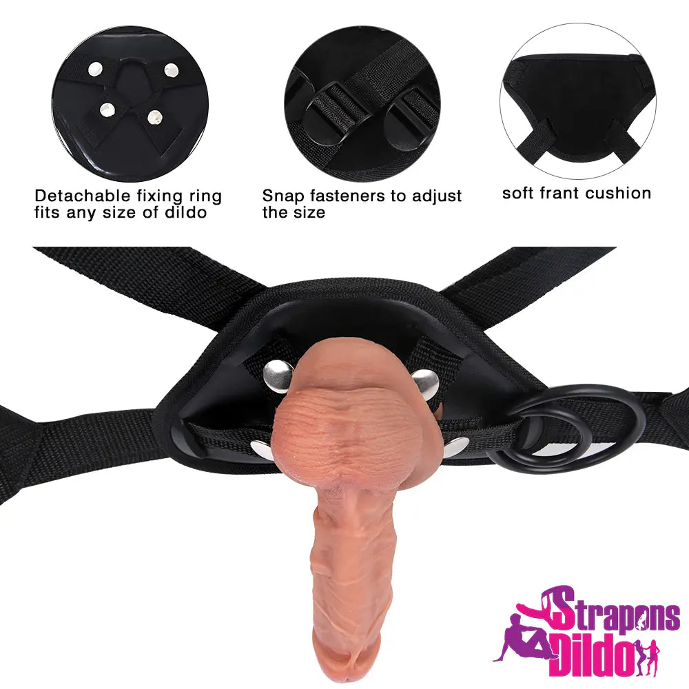 8.26in Realistic Soft Penis Strap On Dildo Silicone Women Sex Toy - Strap ons Dildo