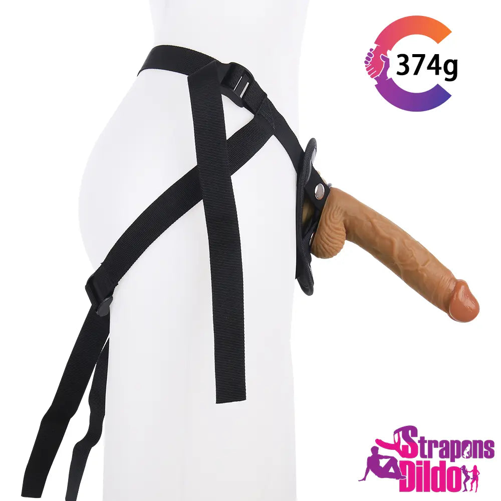 7.87in Lifelike Soft Silicone Strap On Dildo G spot Female Sex Toy - Strap ons Dildo