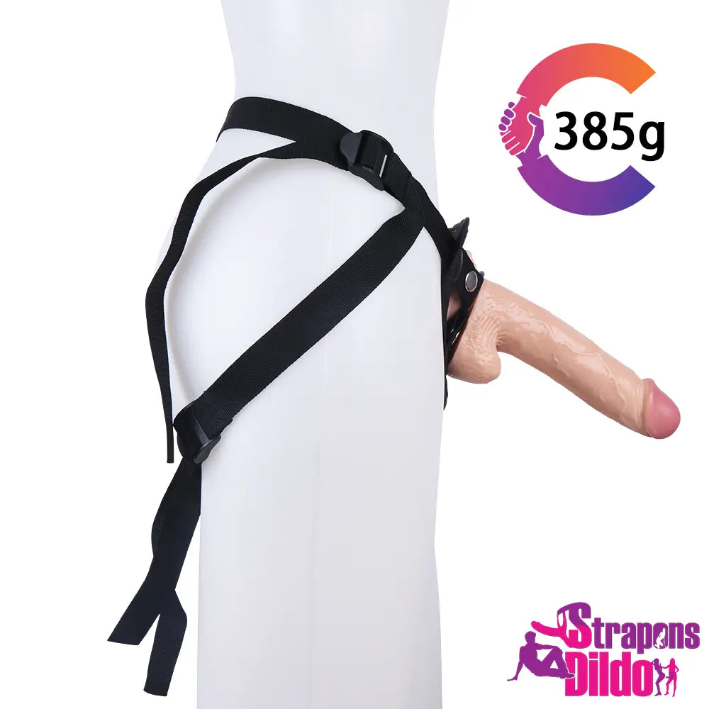 7.87in Realistic Flesh Feeling Strap On Dildo For Women And Men - Strap ons Dildo