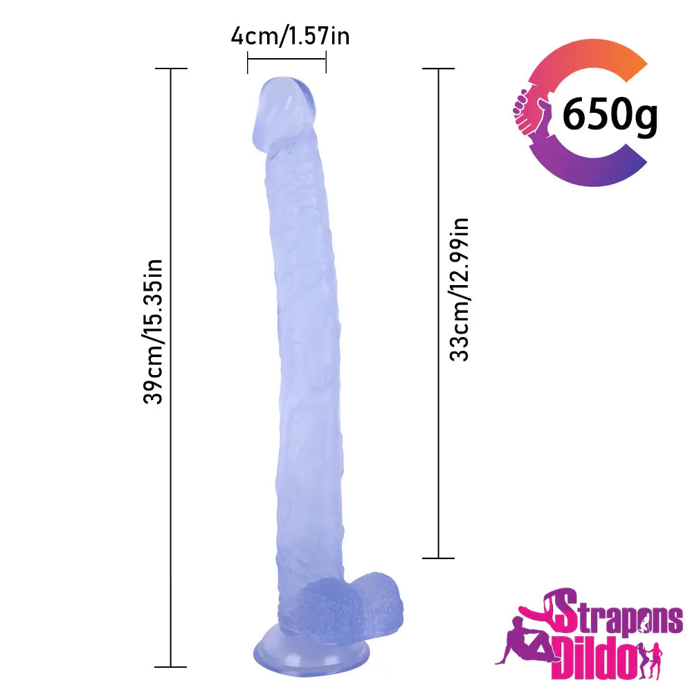 15.35in Extra Long Big Strap On Dildo For Female Lesbian Fucking - Strap ons Dildo