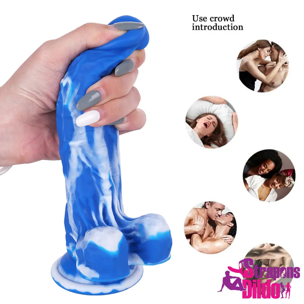 7.48in Realistic Premium Soft Silicone Lesbian Female Strap On Dildo - Strap ons Dildo