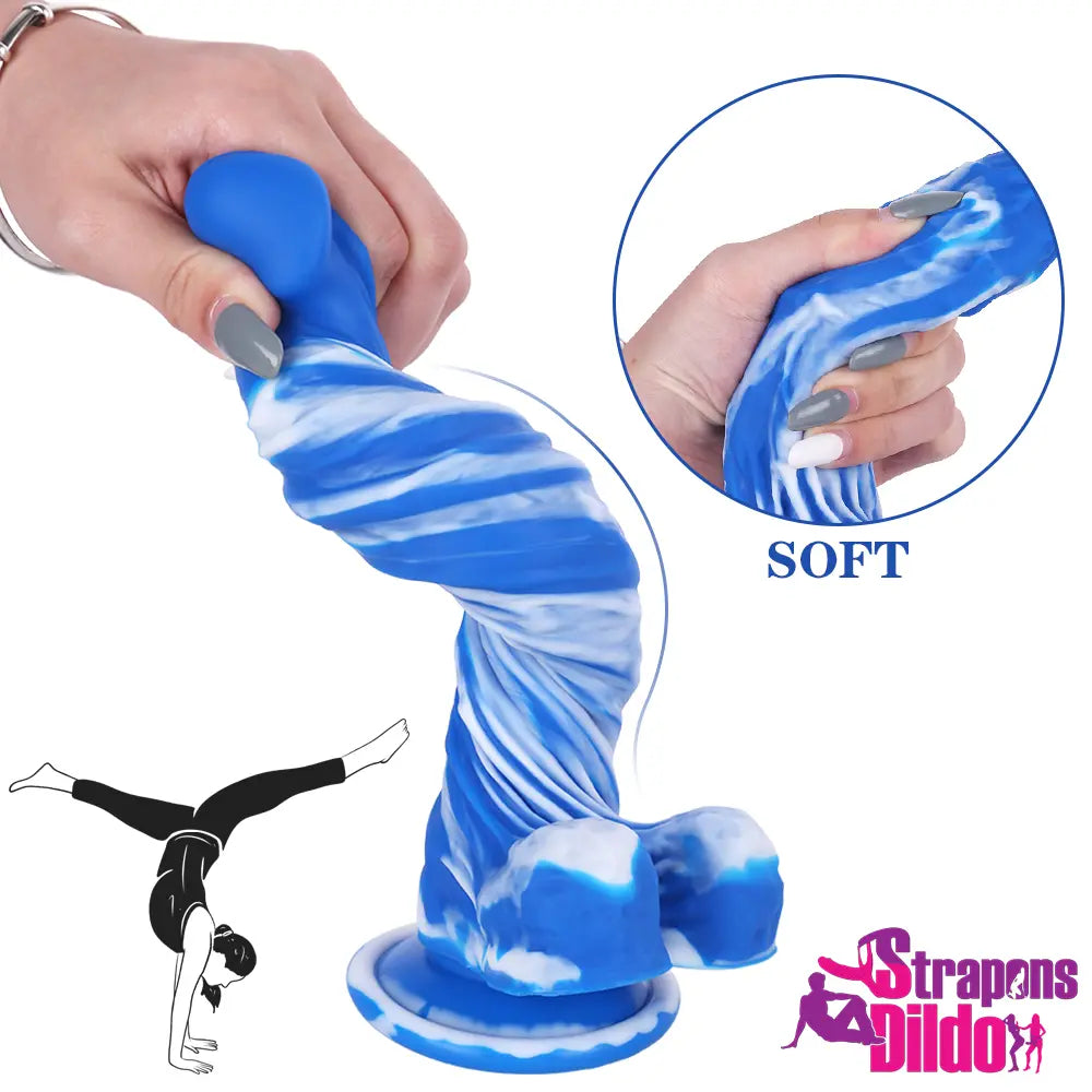 7.48in Realistic Premium Soft Silicone Lesbian Female Strap On Dildo - Strap ons Dildo