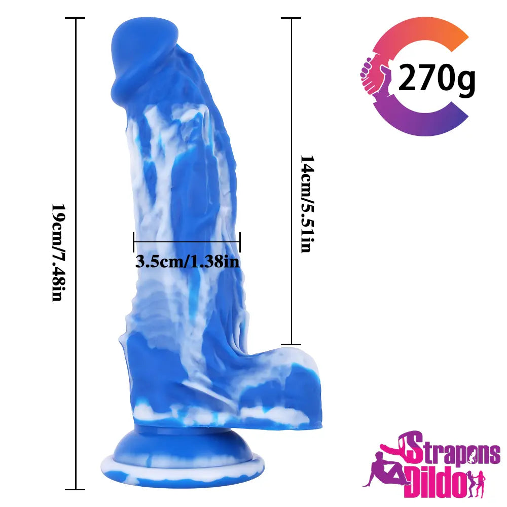 7.48in Realistic Premium Soft Silicone Lesbian Female Strap On Dildo - Strap ons Dildo